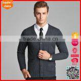 New Fashion Mens Cashmere Open Cardigan v Neck Cashmere Cardigan Sale thumbnail-3