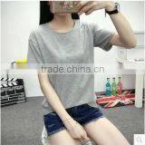 Summer on the New 2017 Loose Joker Pure Color Clothes Made of Pure Cotton thumbnail-2