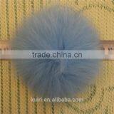 Fur Pom Pom Fluffy Genuine Fox /raccoon/rabbit Fur Ball Keychain Fur Key Ring Fur Bag Charm Women Bag Accessories thumbnail-2