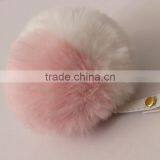 Myfur Hot Sell 8 cm Faux Rex Rabbit Fur Pom Pom Keychain or Bag Charms thumbnail-5