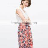 2015 New Fashion Palm Tree Print Longuette Skirt thumbnail-2