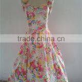 Vintage Style Print Floral Dress Design for Wedding Party Swing Dress Rockabilly Plus Size Dresses Dresses for Women Rockabilly thumbnail-3