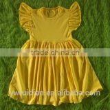 Wholesale Girls Shirts Flutter Yellow Cotton Shirt Top Kids Girl Comfort t Shirts thumbnail-1