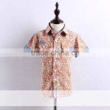 2016 Boy Fashion Short Sleeve Casual Floral Cotton Shirts thumbnail-2