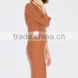 Womens Wholesaler 3/4 Sleeve Wool Knitting Pattern Sweater Dress With Lowest Price thumbnail-4