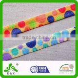 Wholesale Satin Face Silk Screen or Dye Sublimation Custom Print Fold Over Elastic thumbnail-1