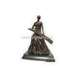 Bronze Woman Playing Guzheng thumbnail-1