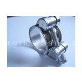 Single Bolt Heavy Duty Hose Clamps Galvanized Iron Steel 1.2mm / 1.5mm Thickness thumbnail-1