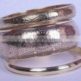 Beautifully Engraved Floral Brass Bangles thumbnail-1