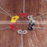 Popular Cartoon Mask Iron Man Spider Man Batman The Flash Model Cute Necklace Halloween All Saints' Day Jewelry Gift