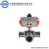 3-Way Tri-clamp DN20 Pneumatic Ball Valve And Actuator thumbnail-1