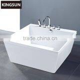 Luxurious Royal Modern Design Acrylic White Bathtub Square Small thumbnail-1