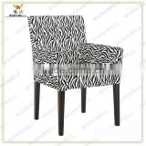 WorkWell fabric high quality dining room sofa chairs with Rubber wood legs Kw-D4071