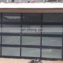 Australia Electric Anodised Automatic Low-E Coated Frosted Tempered Glass Aluminum Garage Door thumbnail-2