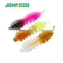 JOHNCOO Bulk 50mm 1.27g Single Tail Soft Worm Artificial Worm Grub Lure thumbnail-3