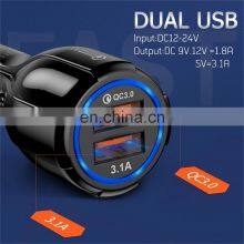 Wholesale 10W 2A USB Adapter Dual 2 Port Universal Mobile Phone USB Qc3.0 Car Charger for IPhone thumbnail-4