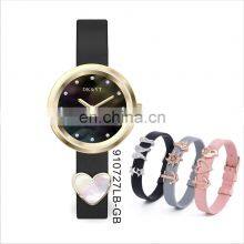 Wholesale Blue Soft Silicon Strap MOP Dial Girl Watches Luxury Charms Women Watch Custom Logo thumbnail-3
