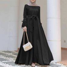 BS-FC503 Abaya Muslim Jilbab Dress Women Stitching Maxi Kaftan Arab Lace Islamic Dress Women's Sundresses With Sleeves thumbnail-2