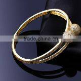 Express Wholesale Double Ball Pave Setting CZ Fashion Bangle for Women thumbnail-6