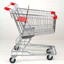 Four-Wheel Stainless Steel Supermarket Shopping Trolley 125LTR thumbnail-3