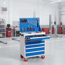 Heavy Duty Rolling Tool Cart With Silent 360° Casters, Removable Pegboard & Lockable Cabinet for Auto Repair Shop thumbnail-1