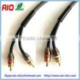 Hi-Fi audiophile high-end RCA couple male plug to female jack convertor adaptor nylon braiding cable for Car audio modification