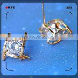 100% Brass Copper Alloy Plating Gold Charm Earring thumbnail-2