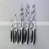 5pcs stainless steel printing kitchen knife set