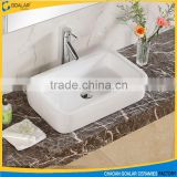 China sanitary ware bathroom ceramic rectangular wash basin
