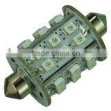 42mm 30-SMD 3528 Navigation Bulb for Aqua Signal 25 Cone Spike End Festoon thumbnail-1