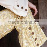 Mix Color and Buttons Mother and Daughter Dress Clothing Sets With Printed Fabric thumbnail-4