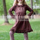 Fashion Little Girls Ruffle Tunic Top Children Fancy Tunic Top With Matching Ruffle Pants thumbnail-4