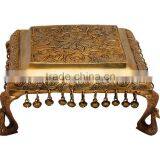 Square Chowki With Peacock Legs 5"