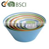 multi colored melamine mixing bowls