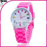 High Quality Fashion Brand Soft Silicone Strap Jelly Quartz Watch Wristwatches for Women Ladies Lovers Colors