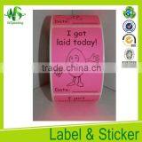 Best Seller Funny Receiving Label Sticker Paper