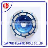 Factory high quality diamond Double Row Cup Grinding Wheel for fast grinding concrete surface and floor