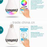 Smart Phone Control Wireless Bluetooth Music Speaker Led Lamp thumbnail-3