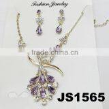 fashion glitter big diamonds necklace set