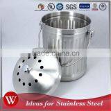 1.0 Gallon Stainless Steel Kitchen Compost Pail With Charcoal Filter thumbnail-2