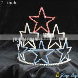 Cheap star shape crown patriotic pageant tiara