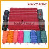 2014~2015 Fshion Plaid Scarf Cotton Scarf thumbnail-3