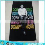 100% Cotton Black and White Printed Promotional Beach Towel thumbnail-5