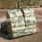 Green Firewood Bag PP Leno Mesh Bag Plastic Plain Mesh Bag Drawstring Bag thumbnail-1