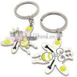 Bee Keychain, Metal Bee King and Queen Keychain for Lover