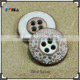 Four Holes Antique Style Flat Metal Buttons