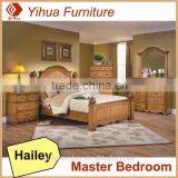 Yihua Hailey Antique Ash Wood Furniture Bed Set thumbnail-1