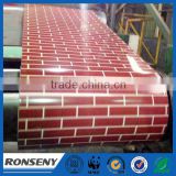 Brick pattern color steel wood grain painted steel/ppgi coil /color coated steel coil