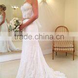 (MY2606) MARRY YOU China Custom Made Sexy Sweetheart See through Lace Frabic For Wedding Dress A-line 2016