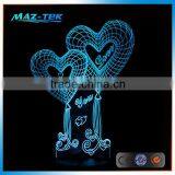 3D Acrylic Night Light Switch on Color Changing Lights